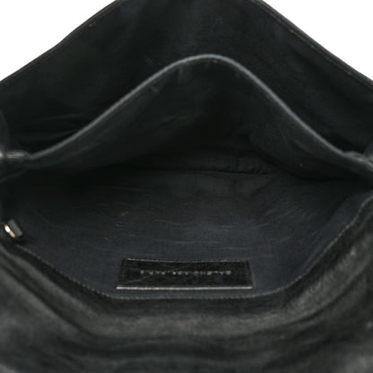 Balenciaga Agneau Giant 21 Silver Hardware Envelope Clutch Black 5 of 13