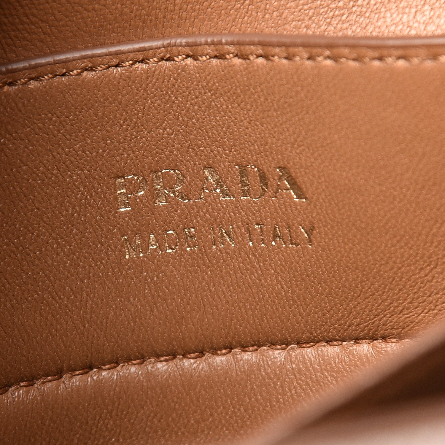 Prada Saffiano Cuir Small Bi-Color Double Bag Talco Caramel 8 of 16