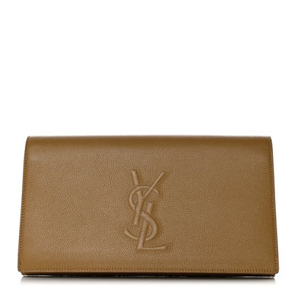 Saint Laurent Calfskin Monogram Large Belle De Jour Clutch Beige 1 of 11