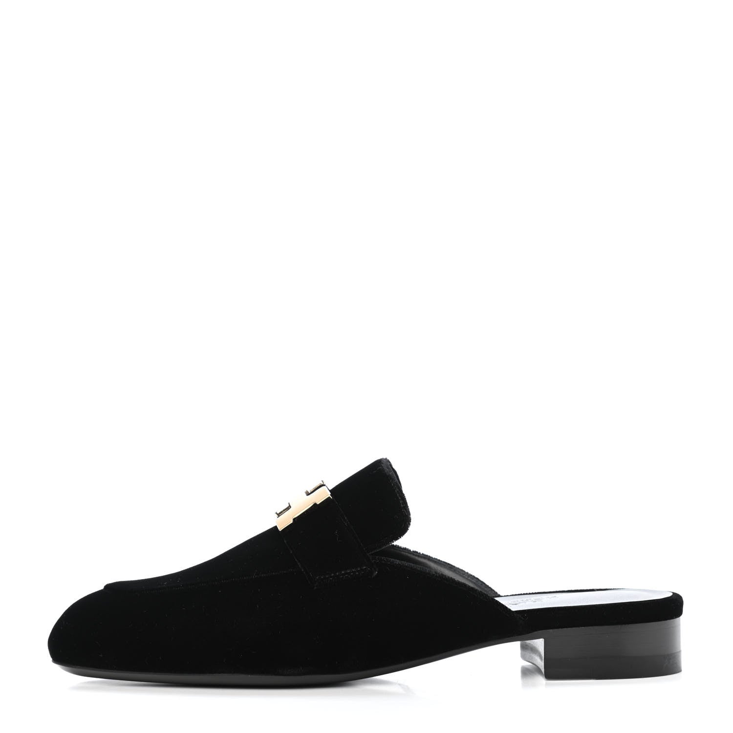 Hermes Velvet Trocadero Mule 36 Black 1 of 4
