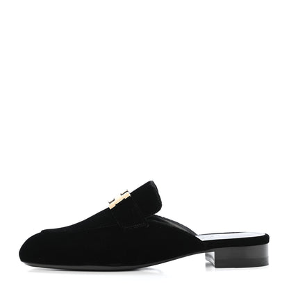 Hermes Velvet Trocadero Mule 36 Black 1 of 4