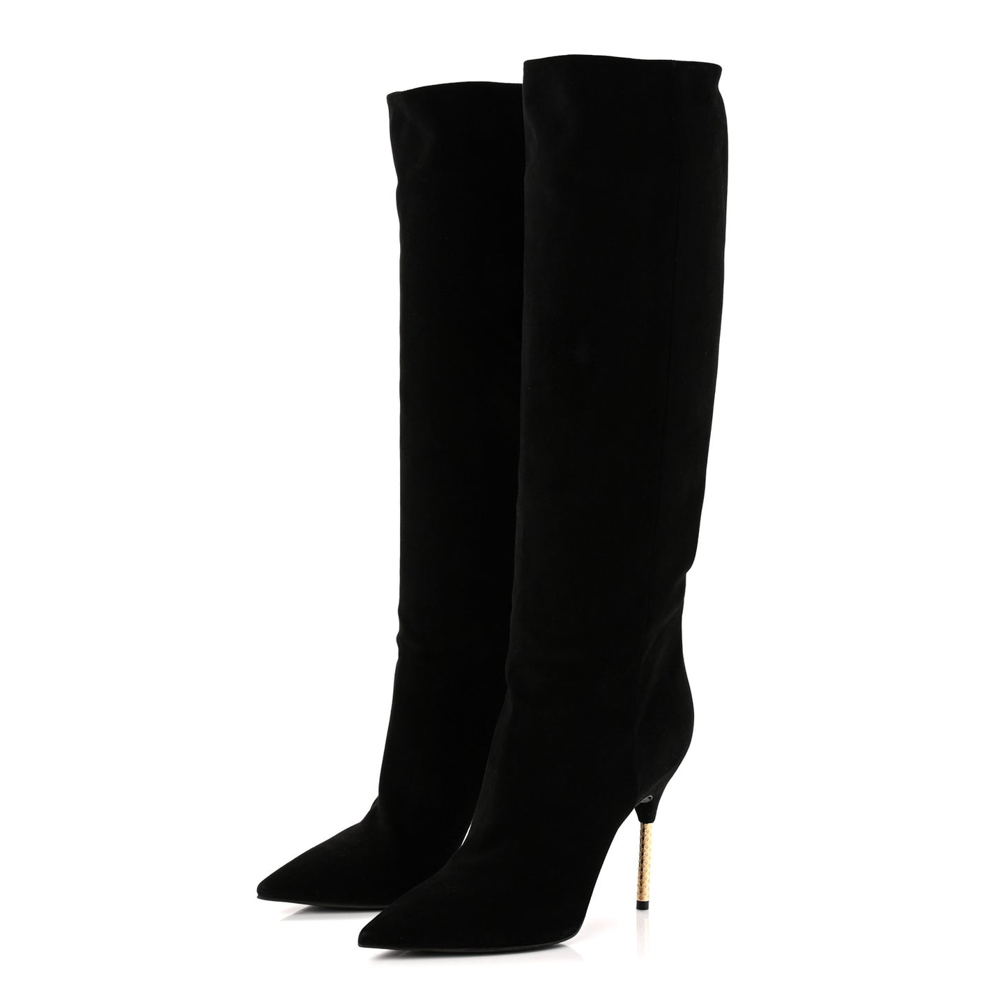 Suede High Boots 41 Black