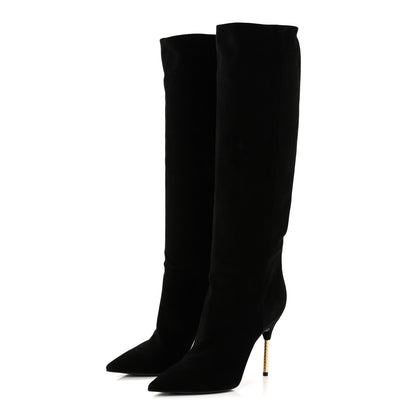 Louis Vuitton Suede High Boots 41 Black 3 of 9