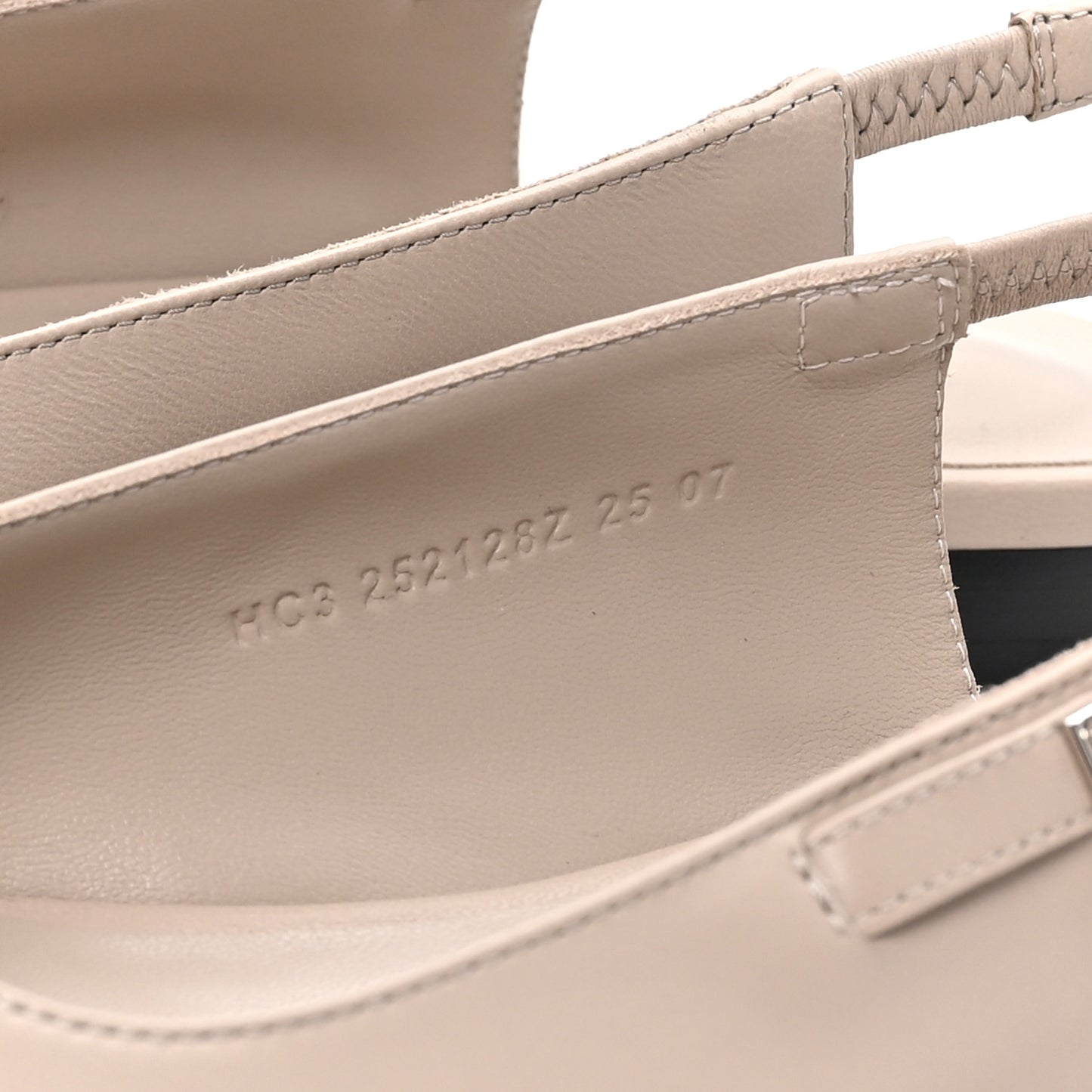 Nappa Lovely Slingback Flats 38.5 Beige Galet
