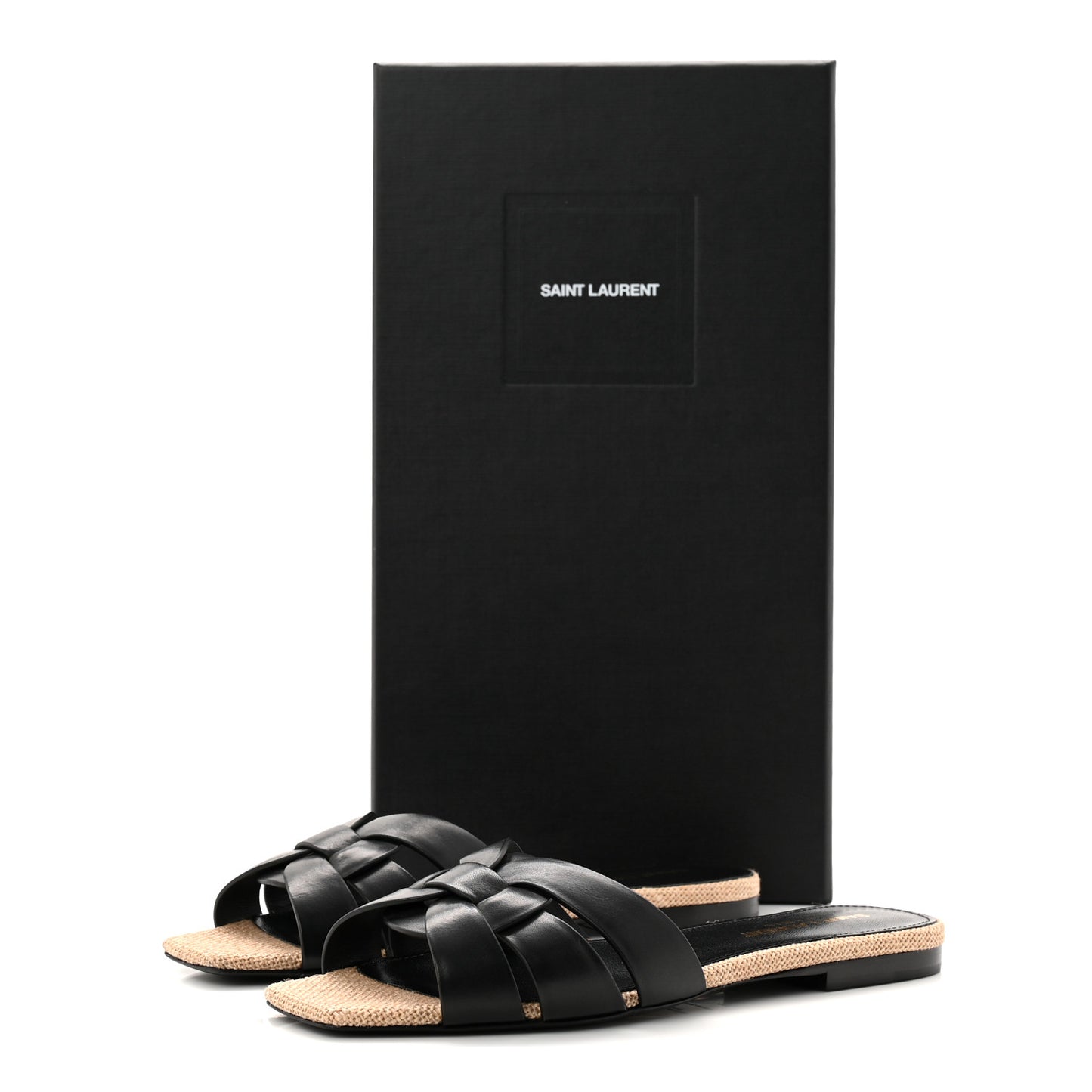 Calfskin Nu Pied 05 Slide Sandals 35 Black