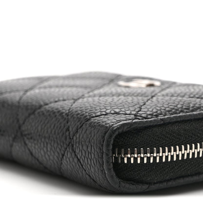 Chanel Caviar Quilted Zip Coin Purse Black 9 of 10