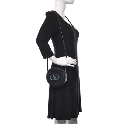 Valentino Garavani Calfskin VLogo Round Crossbody Bag Black 2 of 10