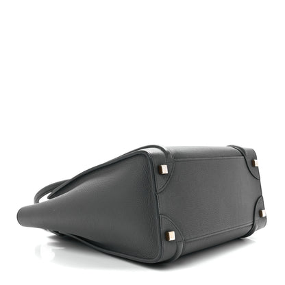 Celine Baby Drummed Calfskin Micro Luggage Kohl 4 of 12