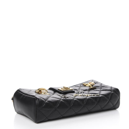 Chanel Aged Calfskin Lucky Charms 2.55 Reissue Mini Clutch With Chain Black 4 of 13