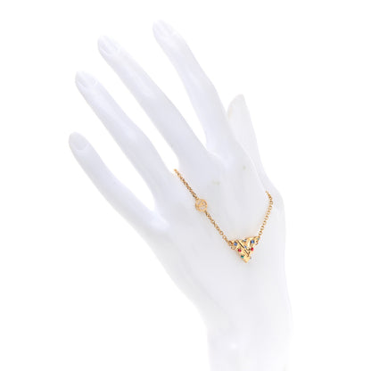 Louis Vuitton Swarovski Essential V Bracelet Multicolor Gold 2 of 5