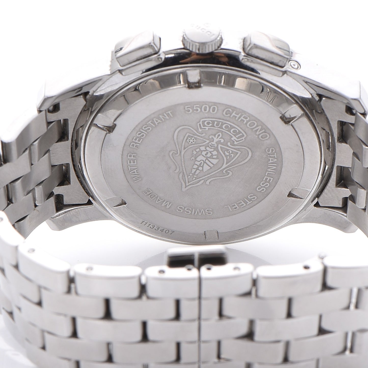 Stainless Steel 42mm 5500 Chronograph Quartz Watch Black