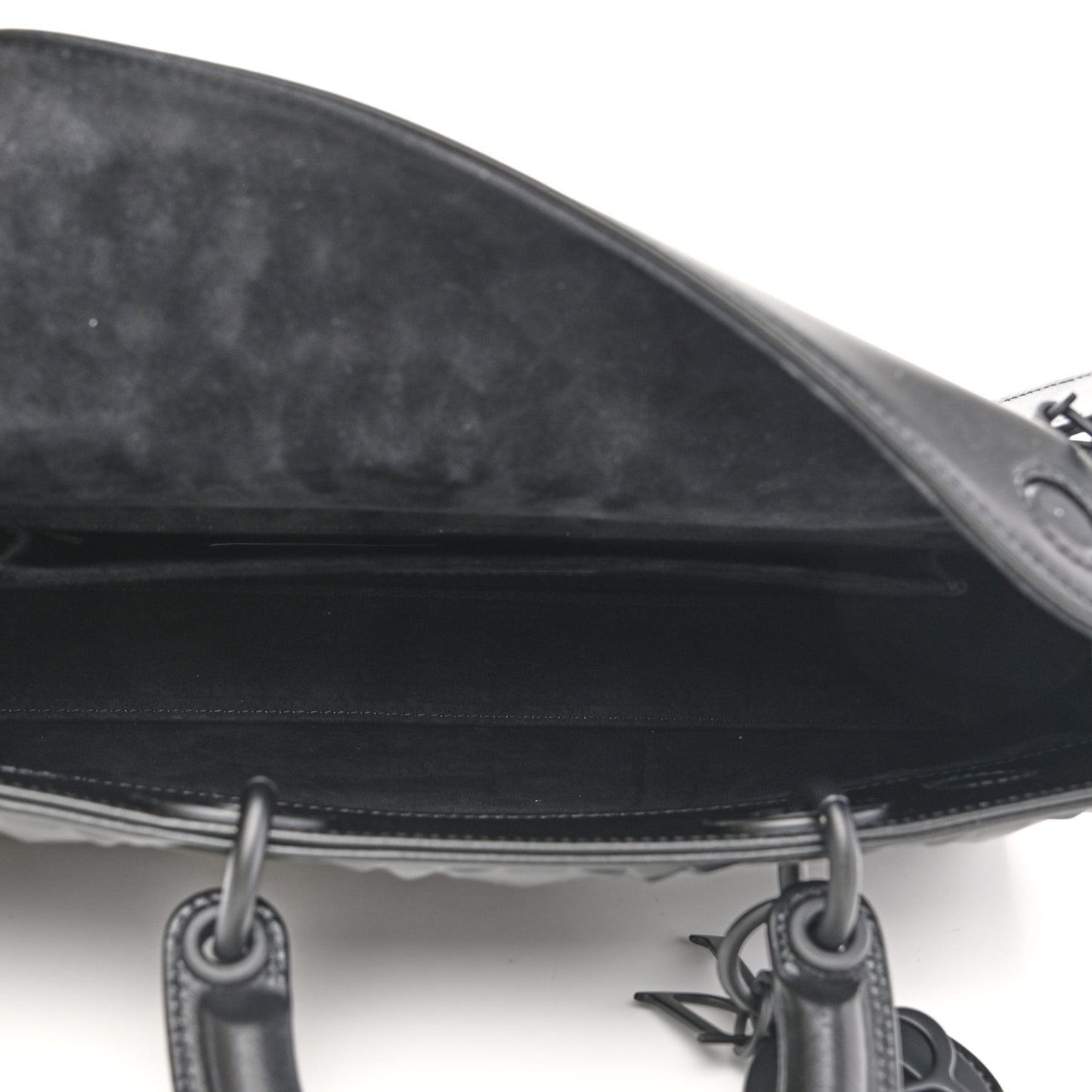 Calfskin Cannage Diamond Medium Lady D-Joy Black