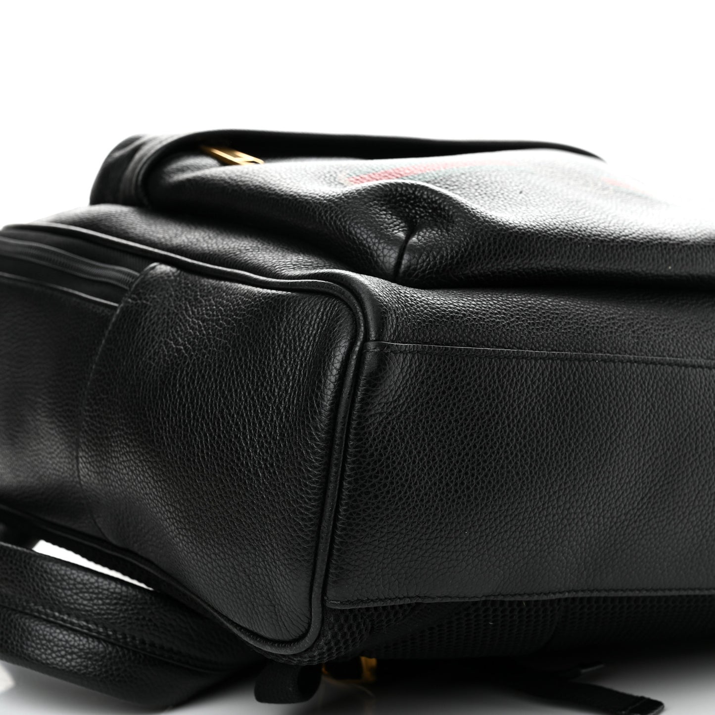 Calfskin Logo Day Backpack Black