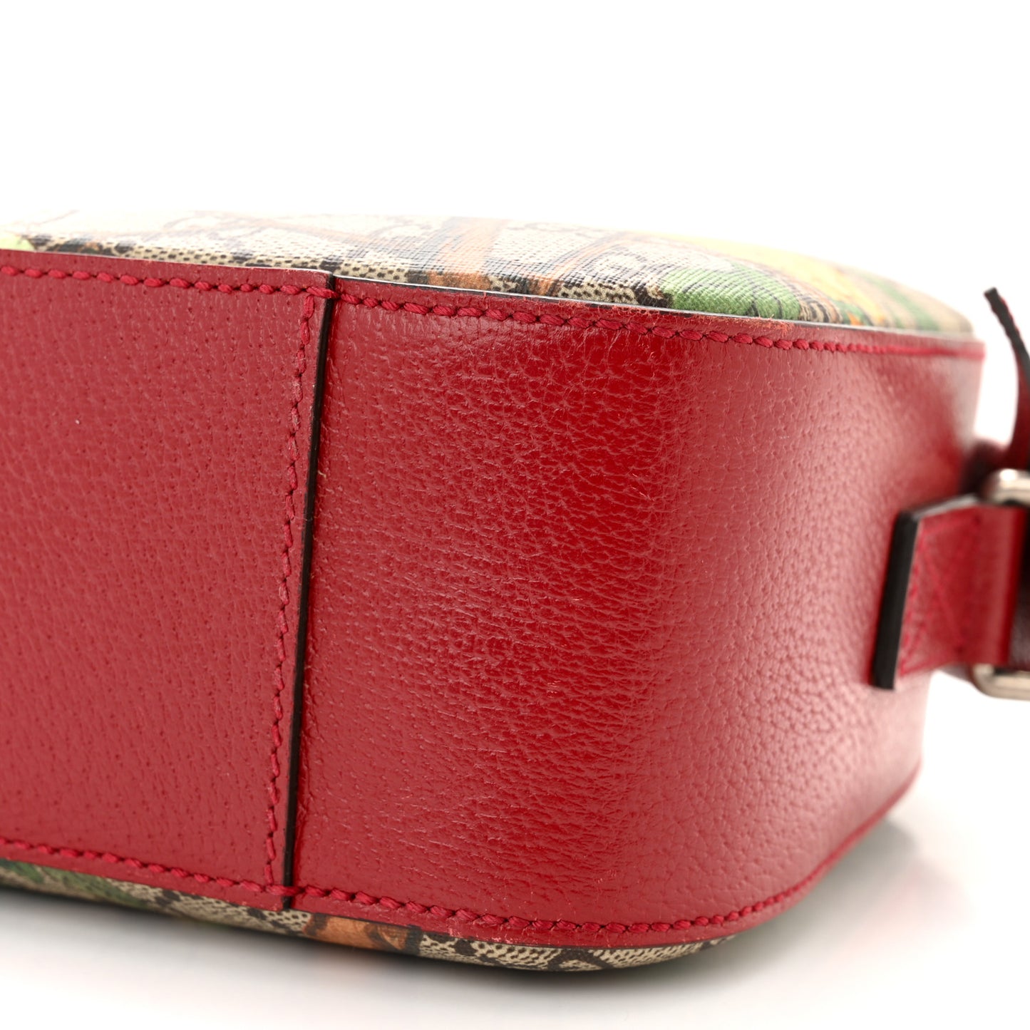 GG Supreme Monogram Tian Web Camera Bag Beige Multicolor Red