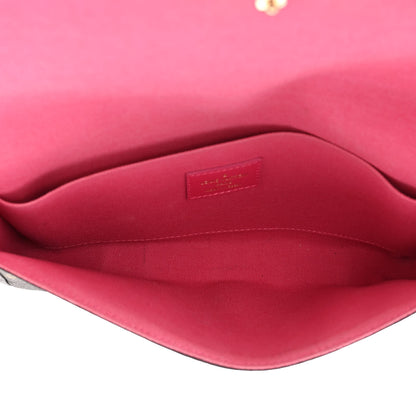 Louis Vuitton Monogram 2021 Christmas Animation Hollywood Pochette Felicie Chain Wallet Fuchsia 6 of 15