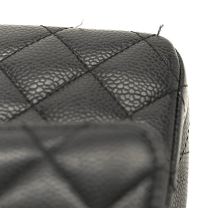 Chanel Caviar Quilted Medium Double Flap Black 12 of 13