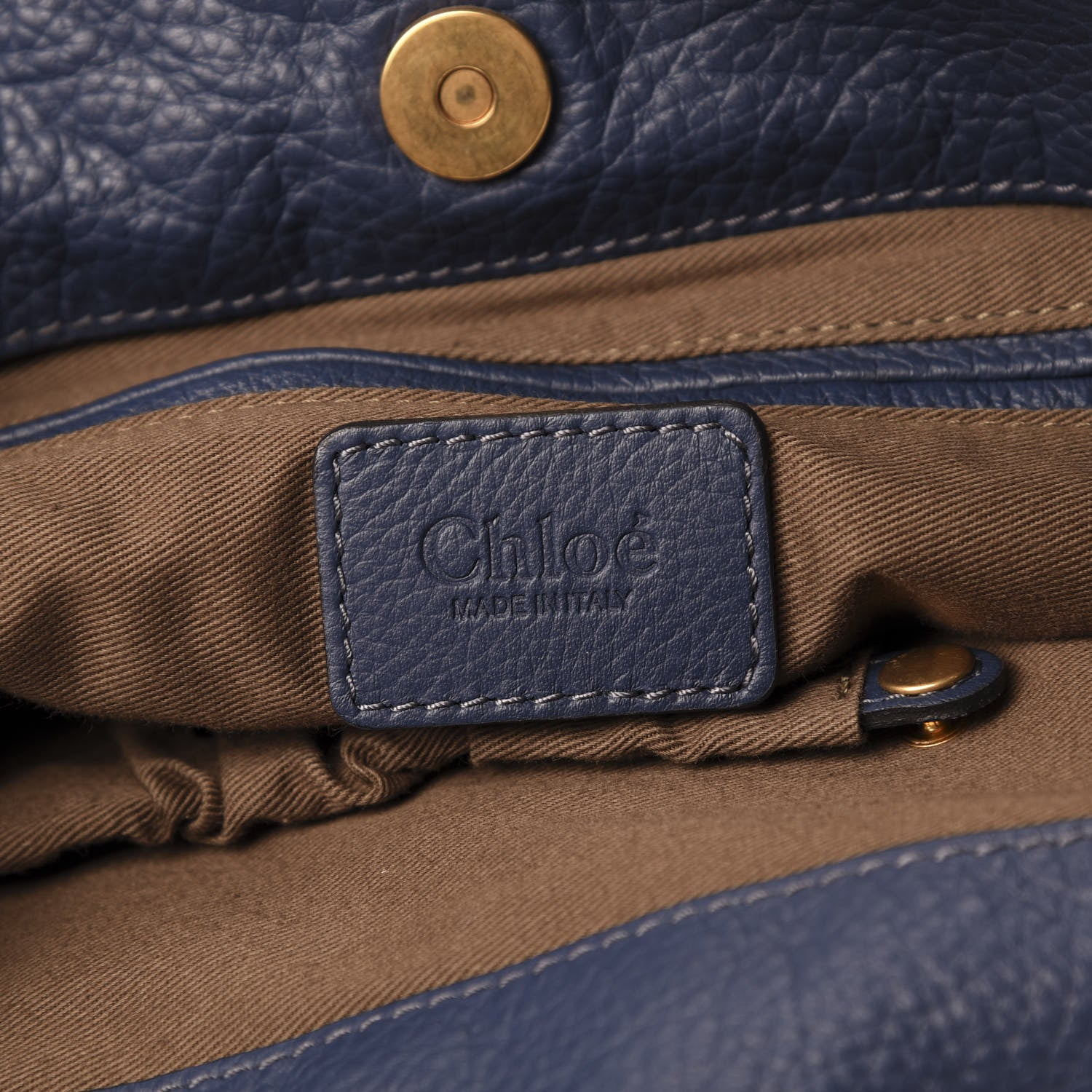 Chloe Calfskin Large New Marcie Tote Royal Navy 6 of 11