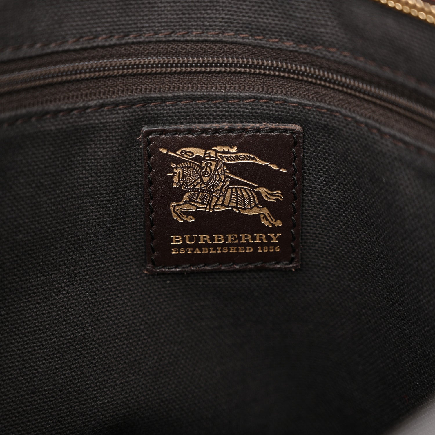 Burberry Haymarket Check Medium Regent Tote Chocolate 6 of 11