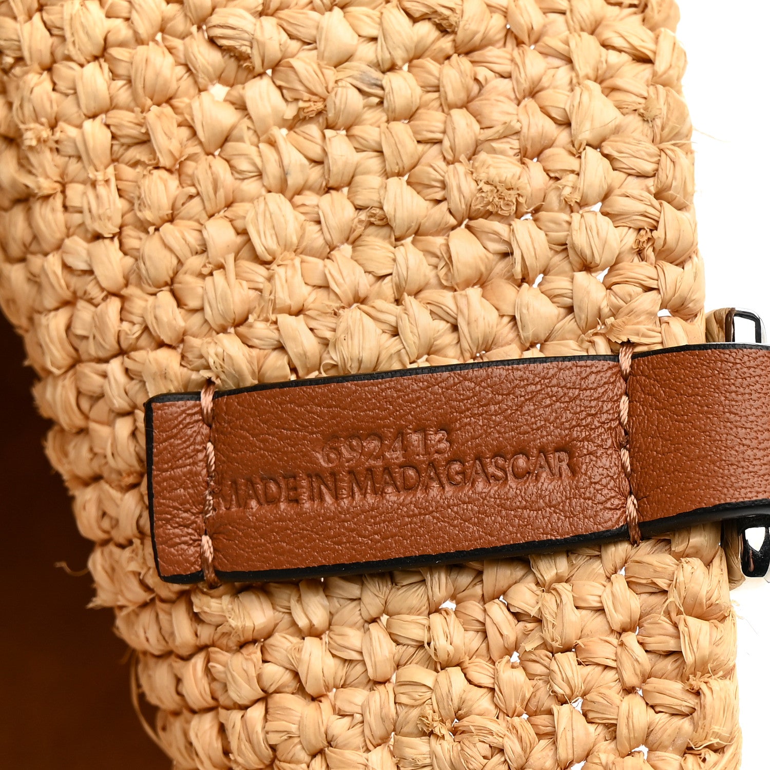 Loewe Raffia Slit Tote Bag Natural Tan 6 of 12