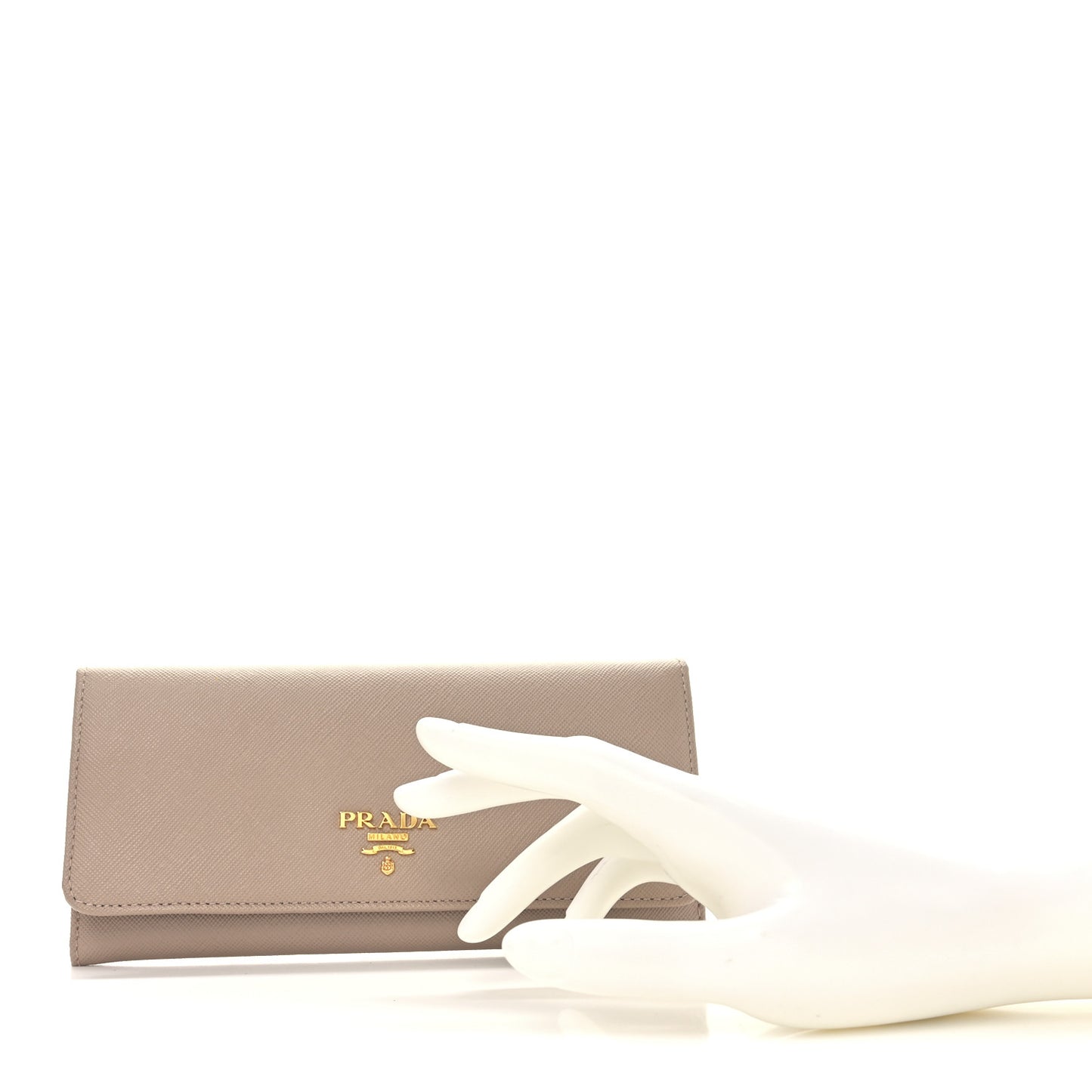 Saffiano Metal Continental Flap Wallet Cammeo