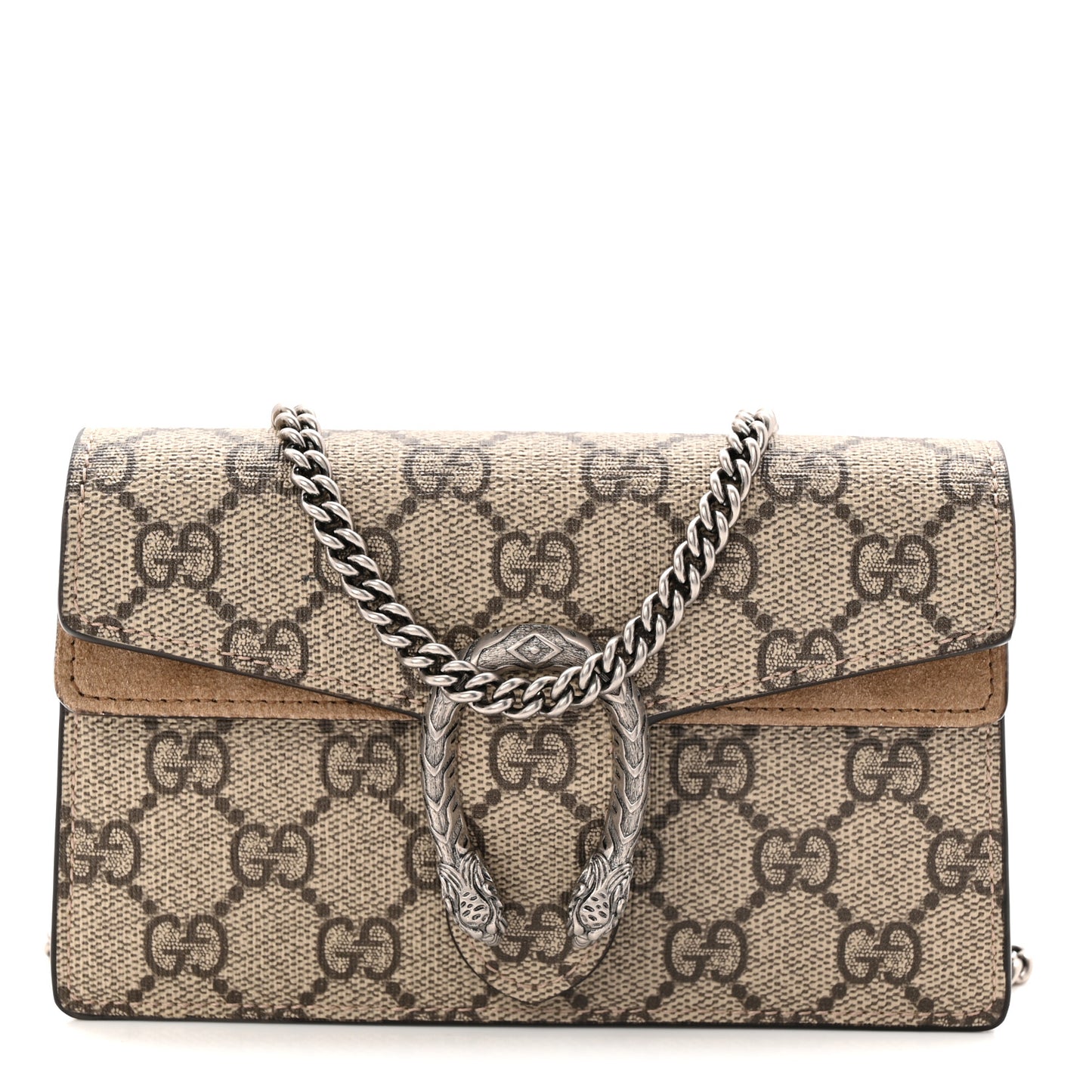GG Supreme Monogram Super Mini Dionysus Shoulder Bag Taupe