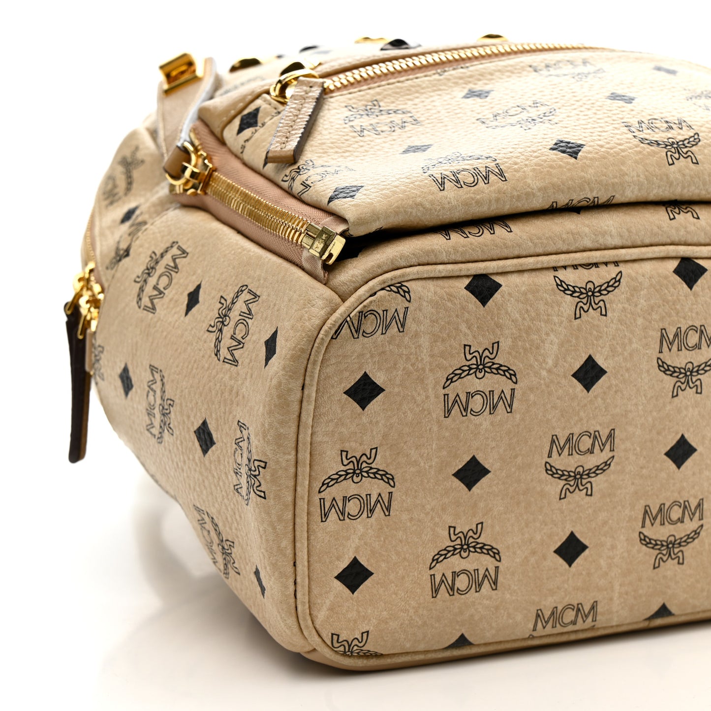 Visetos Studded Small Dual Stark Backpack Beige