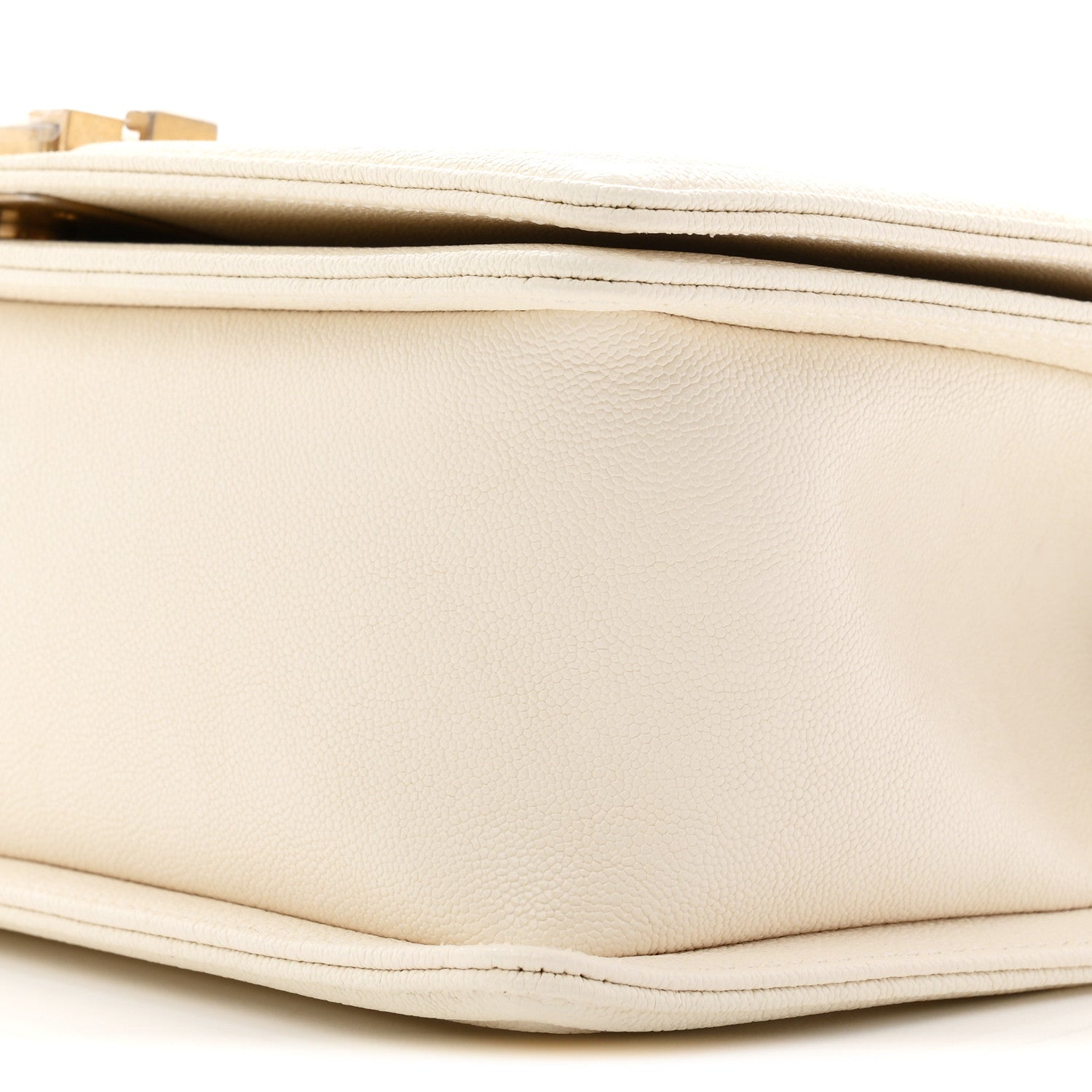 Chanel Caviar Quilted Medium Boy Flap White 10 of 11