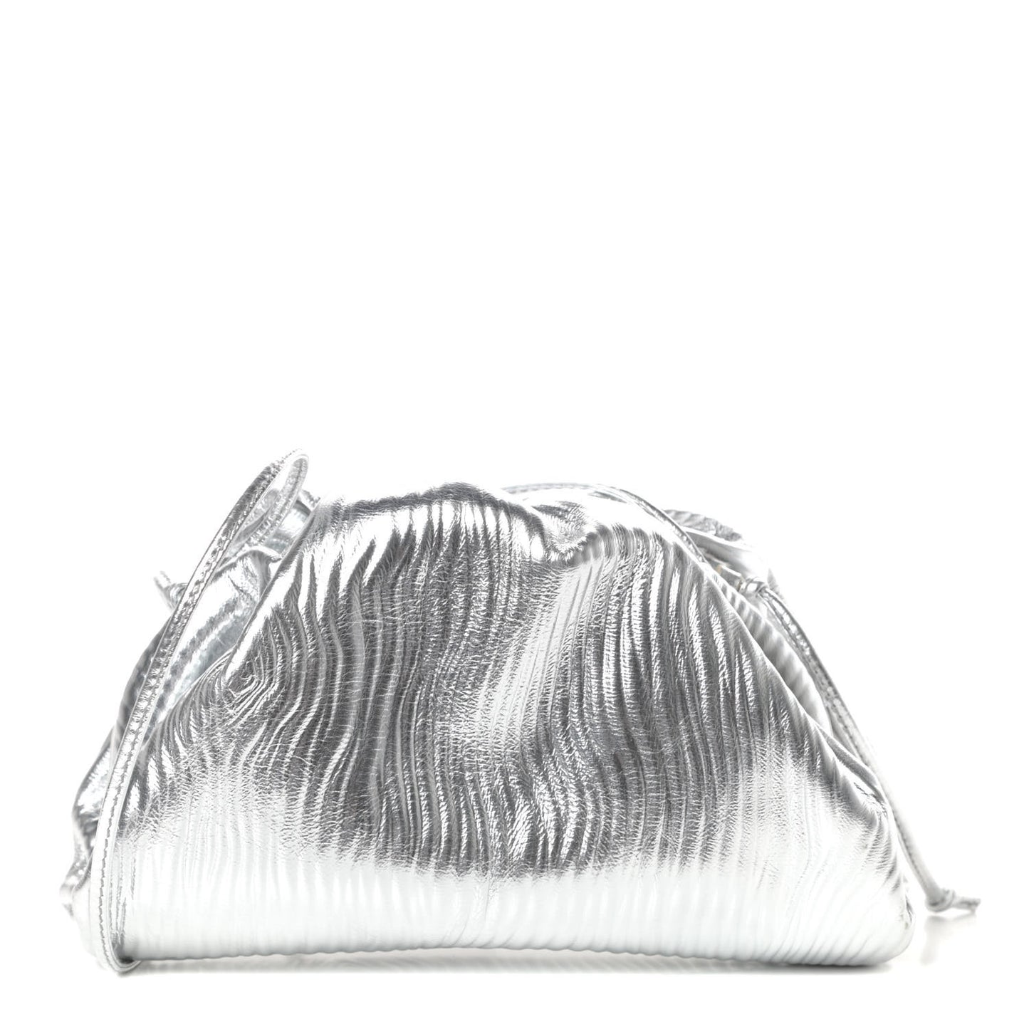 Metalic Bark Calfskin The Mini Pouch Silver