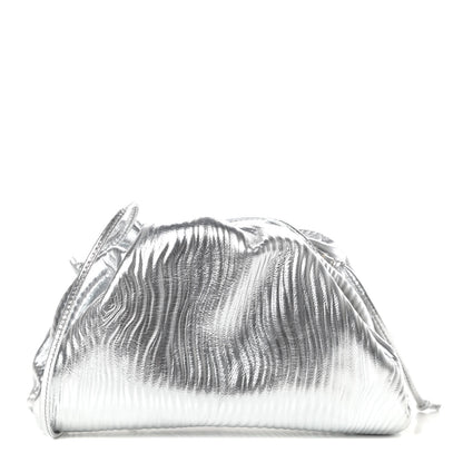 Bottega Veneta Metalic Bark Calfskin The Mini Pouch Silver 1 of 8