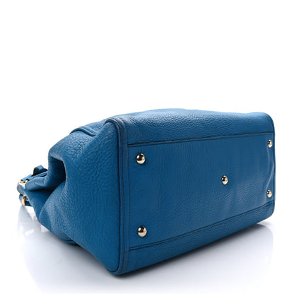 Gucci Pebbled Calfskin Medium Soho Shoulder Bag Riviera Blue 4 of 16