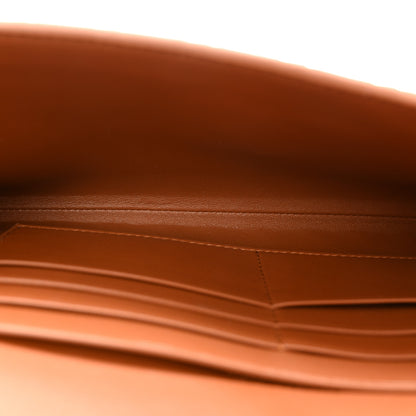 Bottega Veneta Suede Intrecciato Long Andiamo Top Handle Clutch Amber 5 of 6