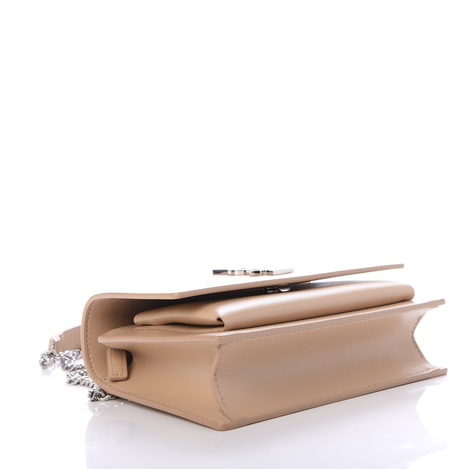 Saint Laurent Calfskin Monogram Sunset Chain Wallet Nude Powder 4 of 9