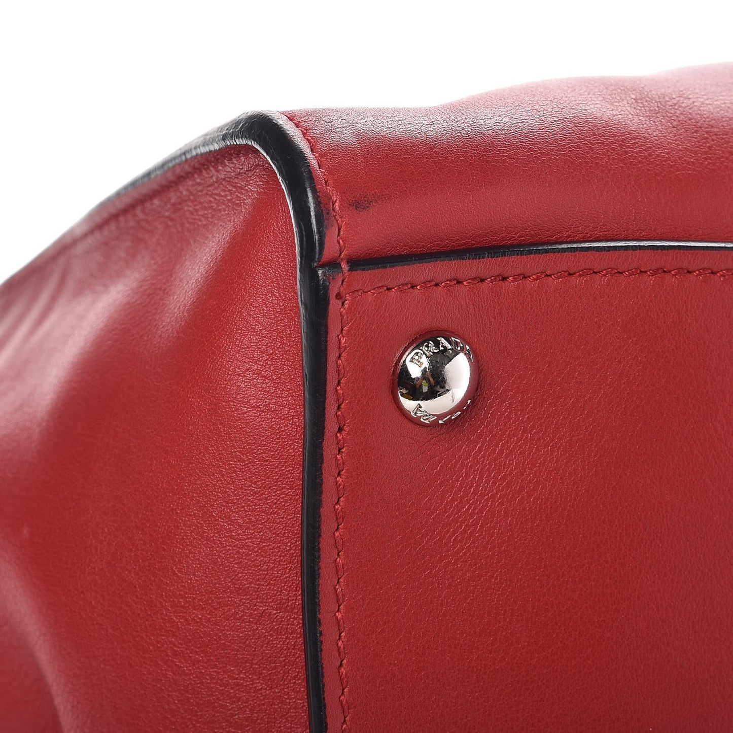 Glace Calf Twin Pocket Tote Fuoco