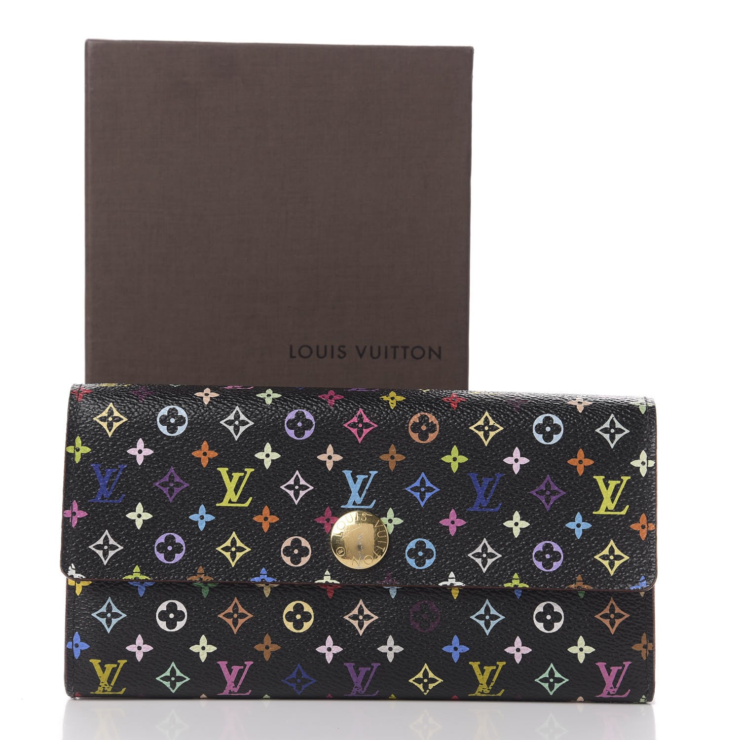 Louis Vuitton Monogram Multicolor Sarah Wallet Black Grenade 9 of 9