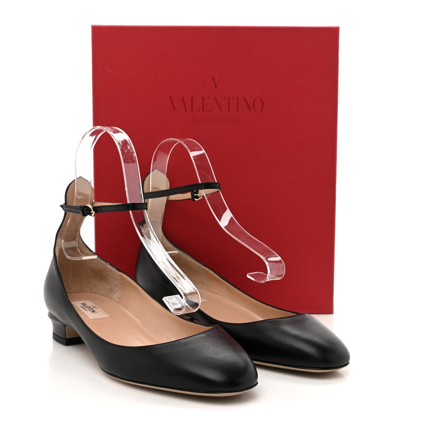 Calfskin Tan-Go Mary Jane 60mm Pumps 39.5 Black