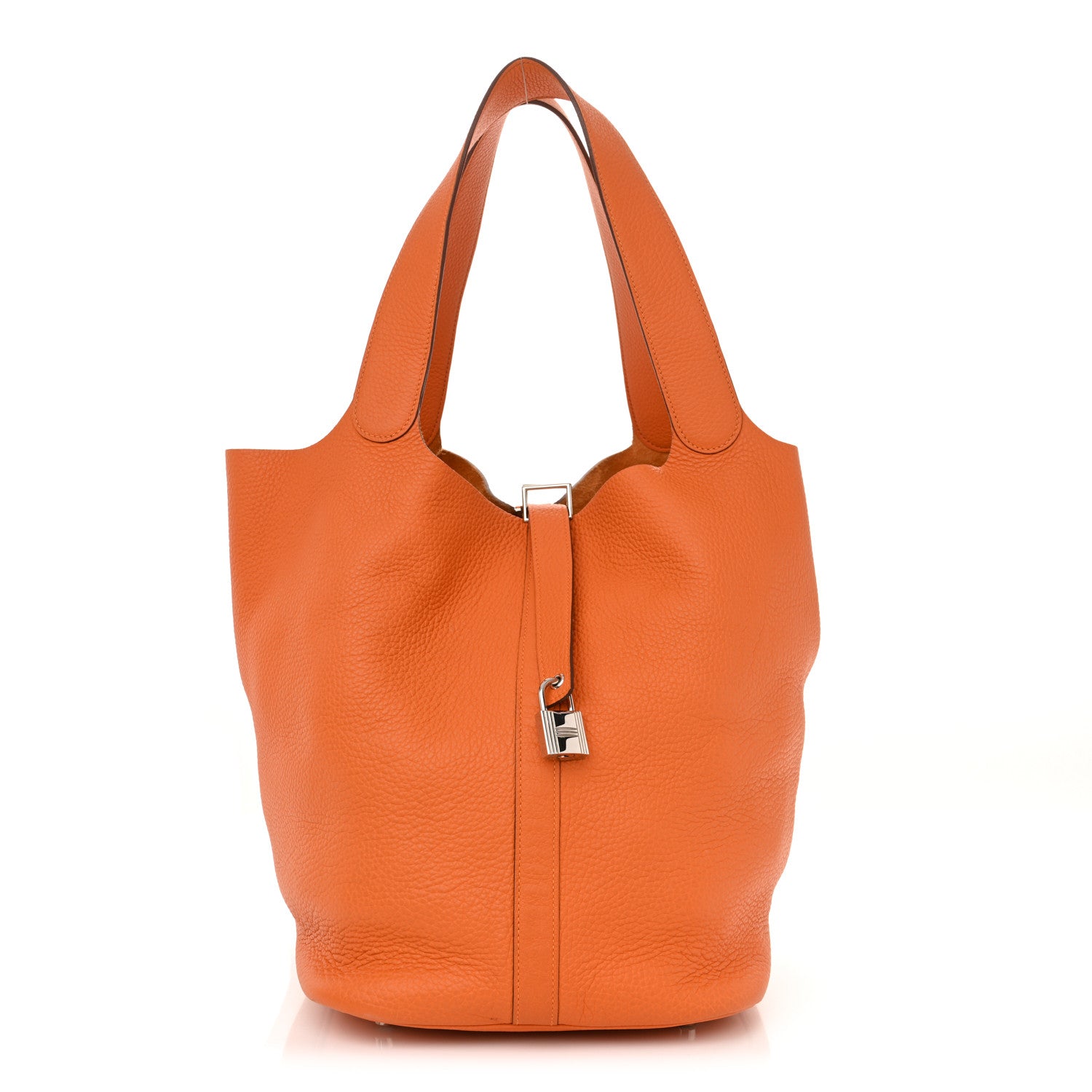 Hermes Taurillon Clemence Picotin Lock 26 GM Orange 1 of 12