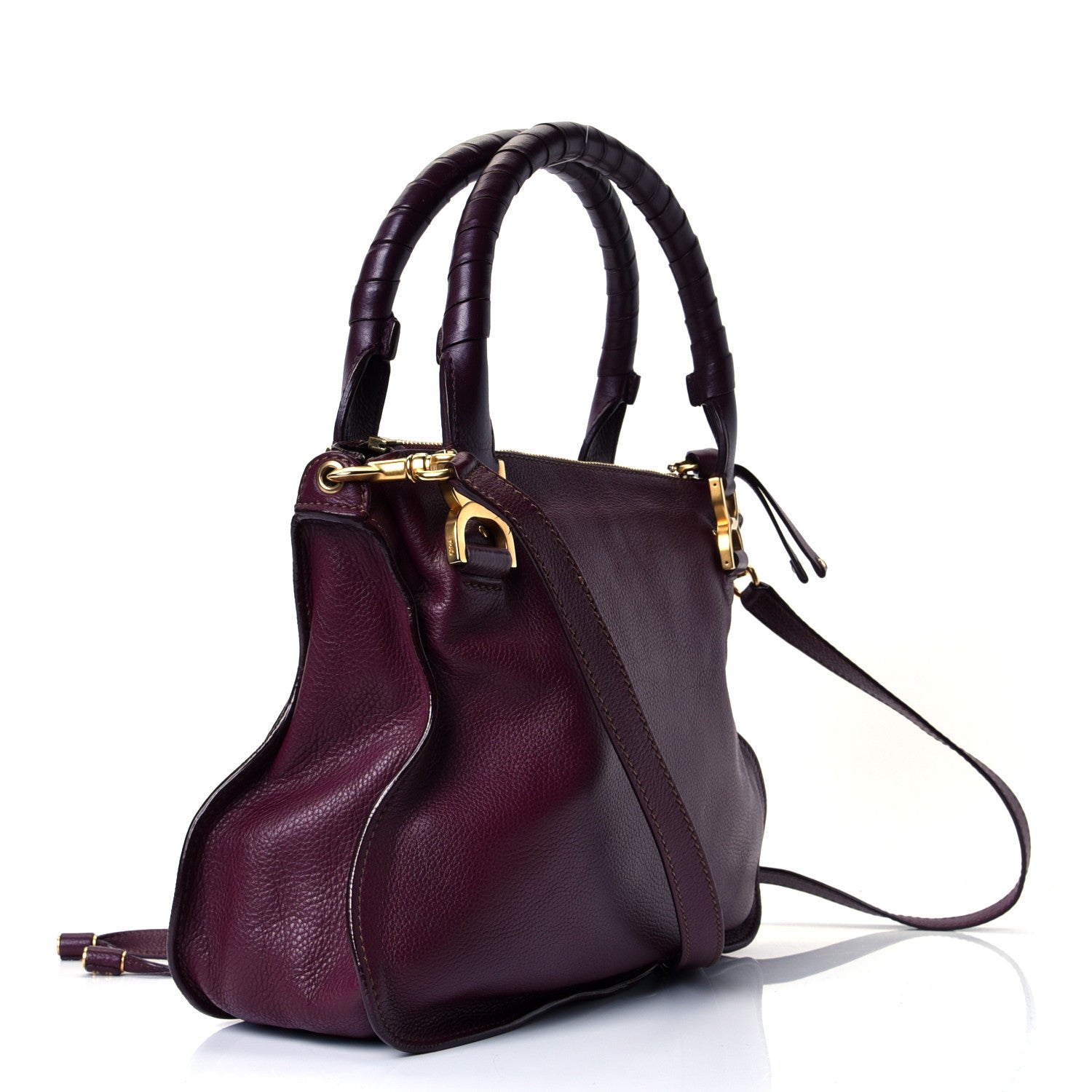 Chloe Calfskin Medium Marcie Satchel Wild Purple 2 of 4
