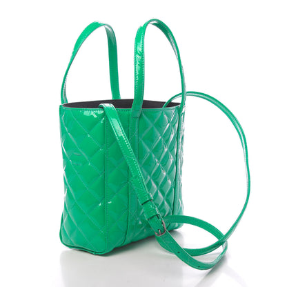 Balenciaga Patent Quilted XXS Everyday Tote Green 3 of 10