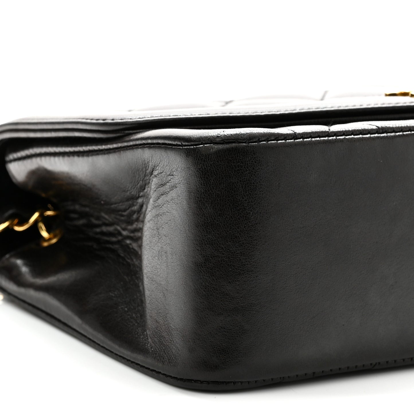 Lambskin Quilted Small Single Flap Black