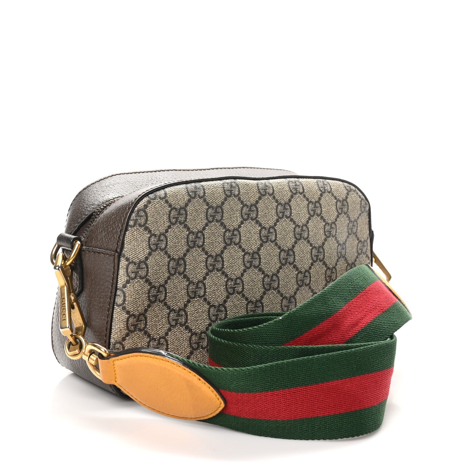 Gucci GG Supreme Monogram Web Neo Vintage Shoulder Bag Beige New Acero Crop 3 of 13