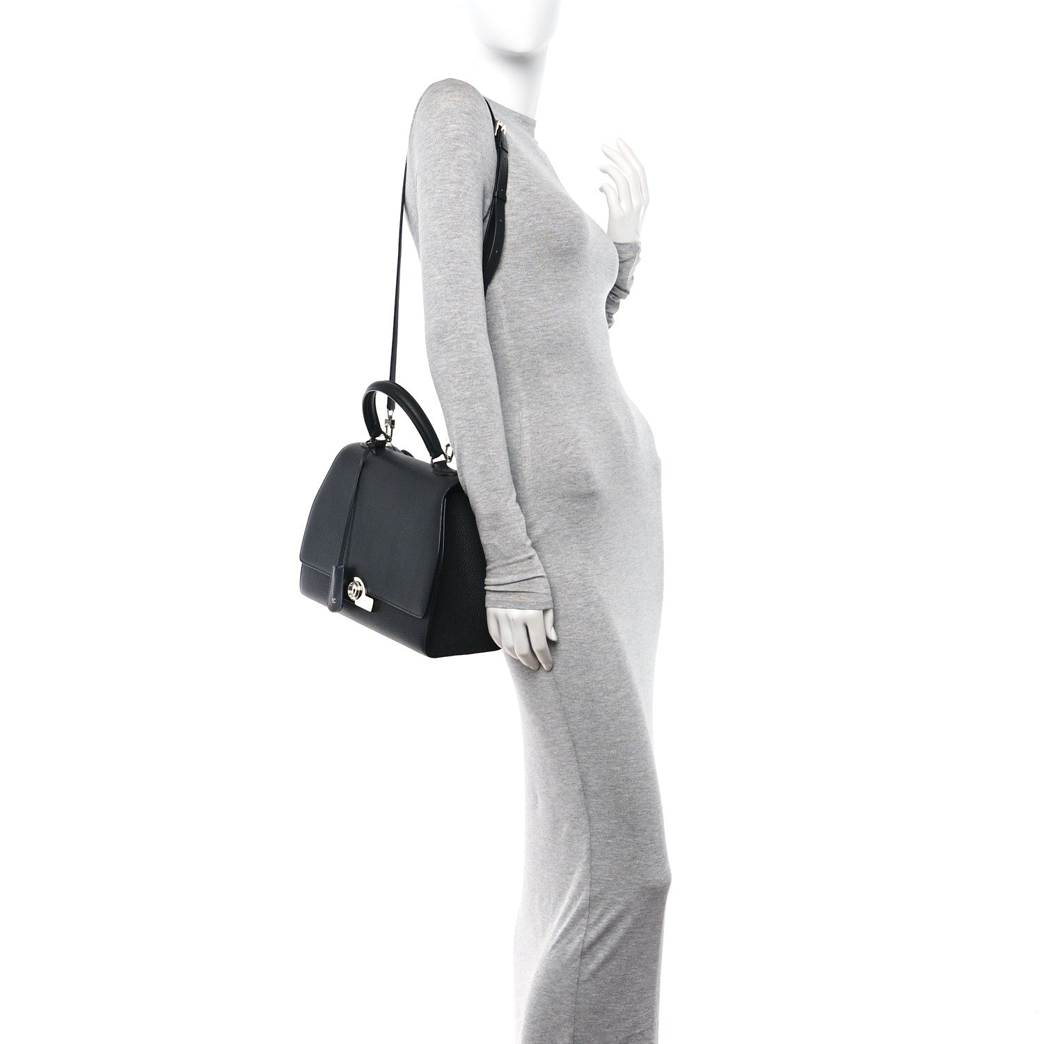 Moynat Taurillon Blush Rejane PM Black 2 of 10
