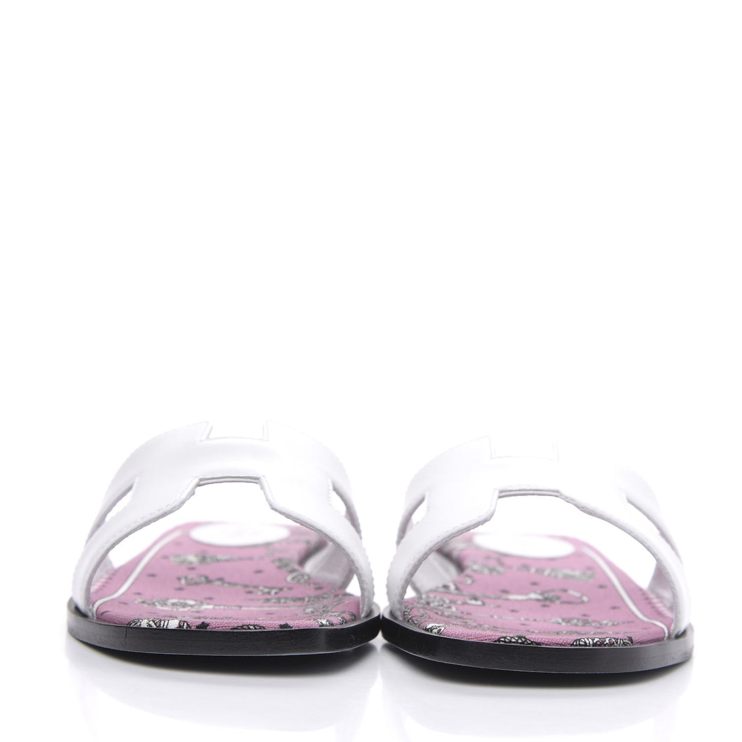 Box Calfskin White Bois De Rose Oran Sandals 36.5 White
