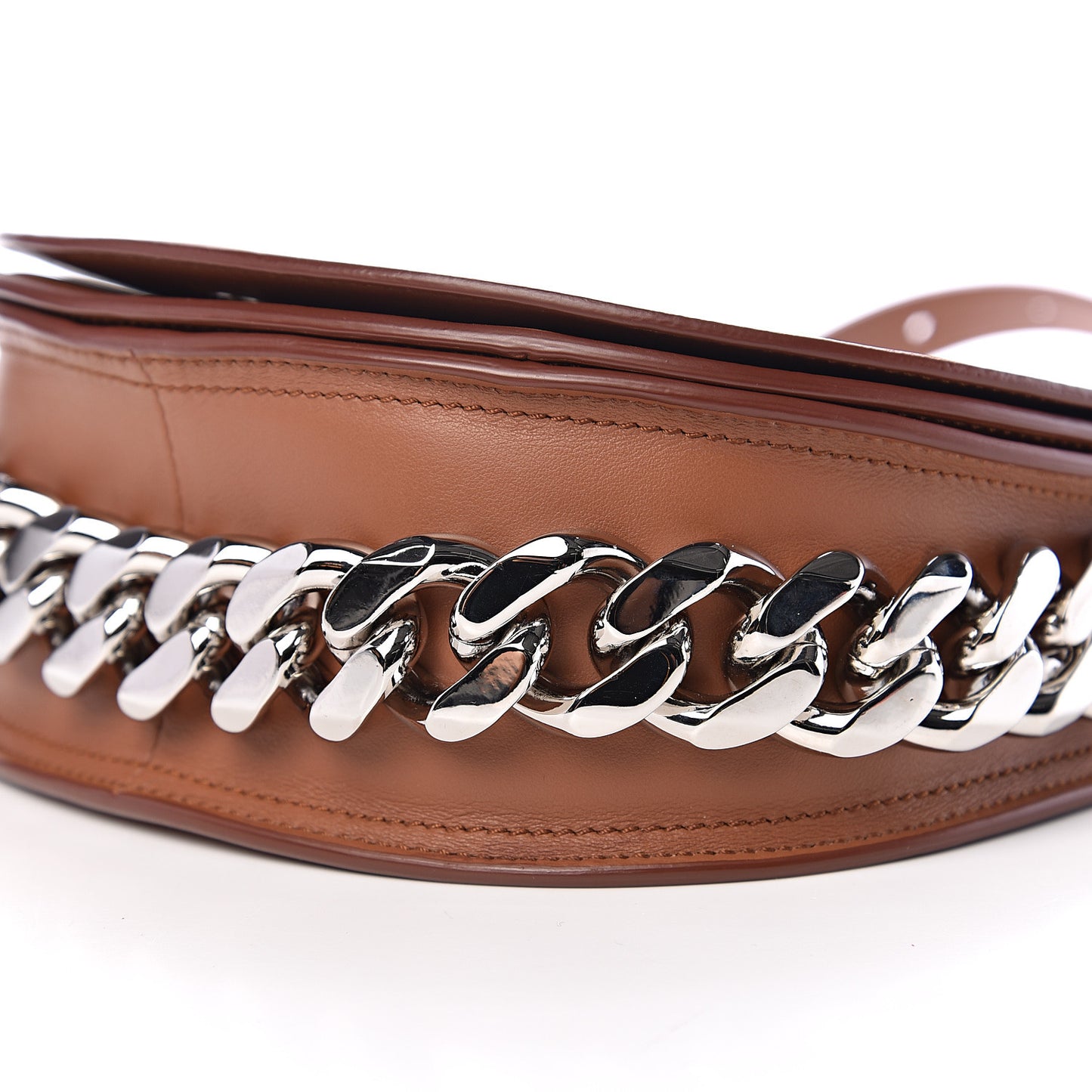 Calfskin Mini Infinity Saddle Bag Cognac