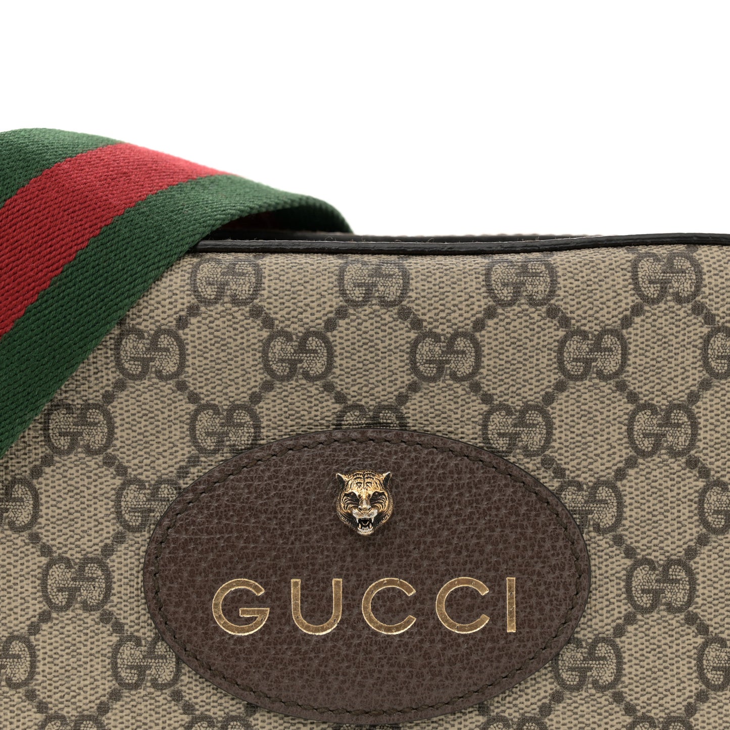GG Supreme Monogram Web Neo Vintage Shoulder Bag Beige New Acero Crop