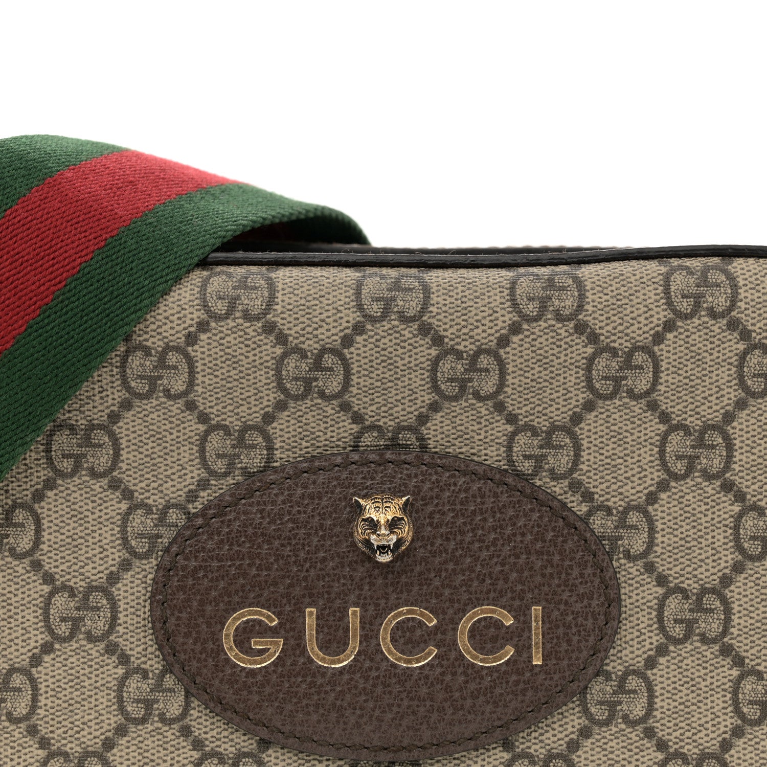 Gucci GG Supreme Monogram Web Neo Vintage Shoulder Bag Beige New Acero Crop 8 of 15