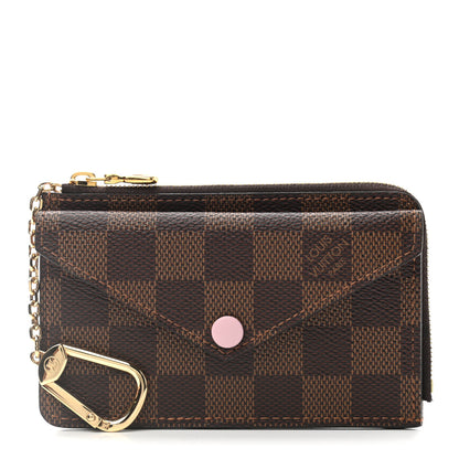 Louis Vuitton Damier Ebene Recto Verso Card Holder Rose Ballerine 1 of 6