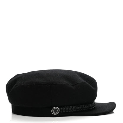 Hermes Cashmere Swift Womens Deauville Cap 57 Black 5 of 8