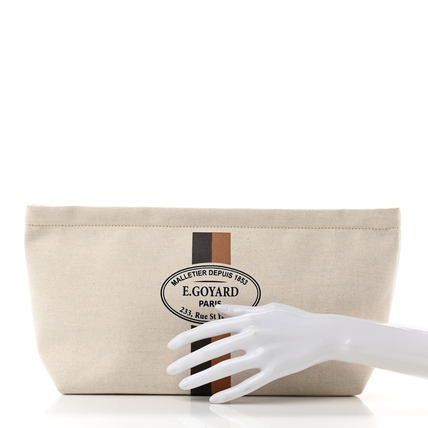 Canvas Necessaire Organizer Pouch Off White