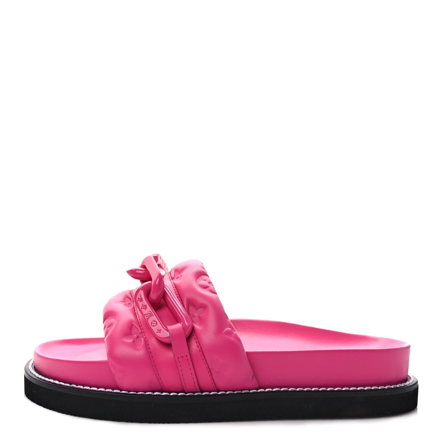 Calfskin Embossed Monogram Sunset Flat Comfort Mule 39 Rose Pop