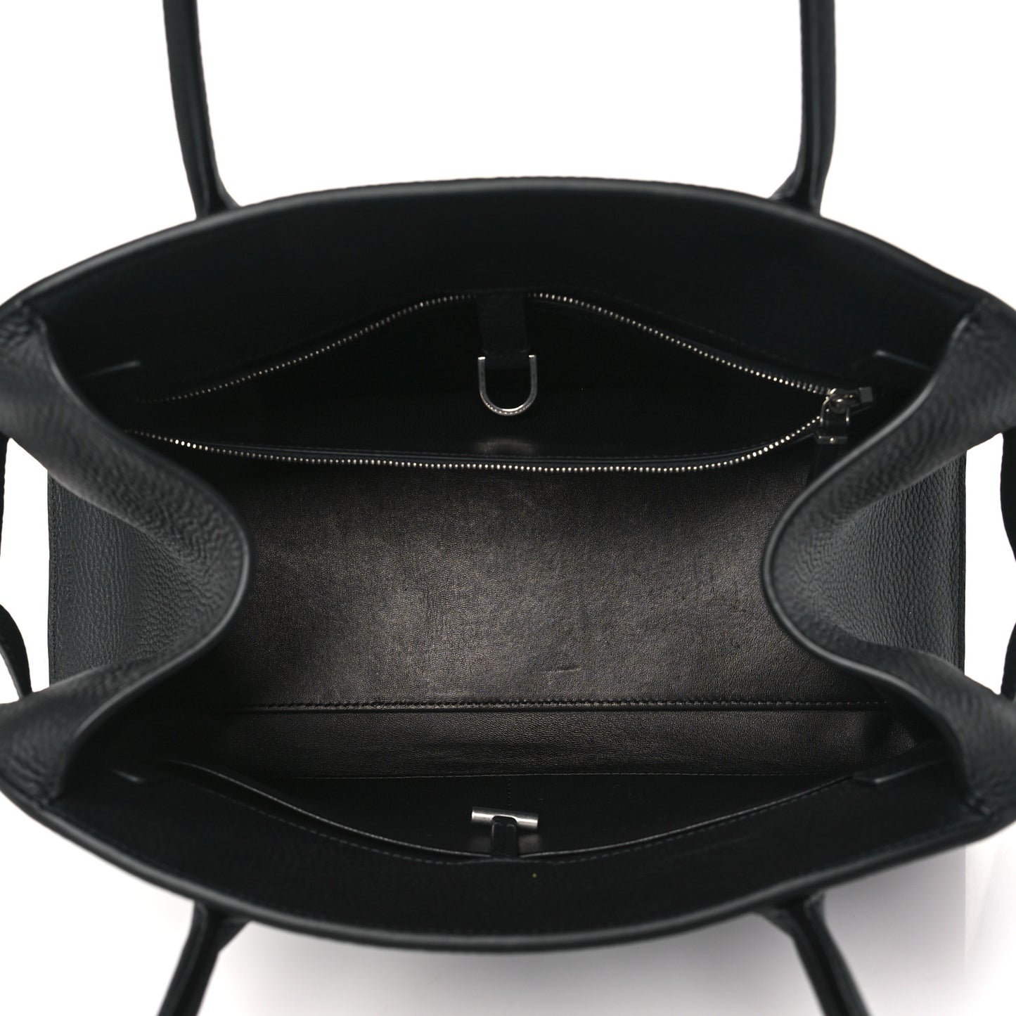 Grained Calfskin Margaux Shoulder 12 Black